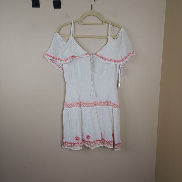 RAHI CALI WOMENS WILDFLOWER LOLITA BOHO MINI CASUAL DRESS SIZE M - Picture 1 of 12